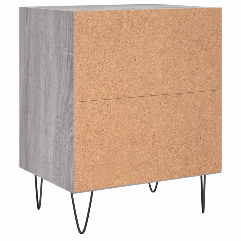 Nachtkastjes 2 st 40x30x50 cm bewerkt hout grijs sonoma eiken MeubelReus