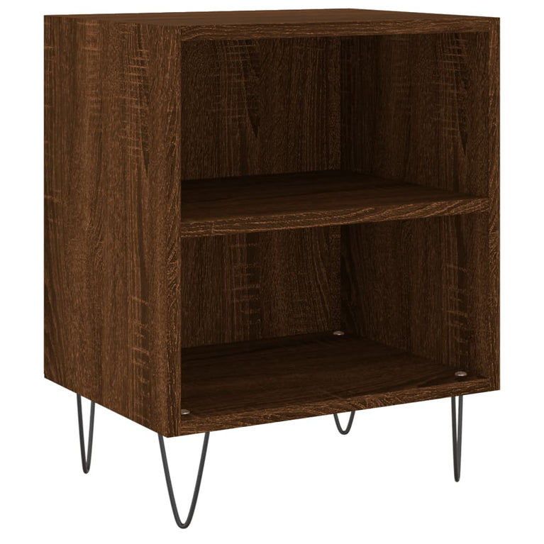 Nachtkastjes 2 st 40x30x50 cm bewerkt hout bruin eikenkleur MeubelReus