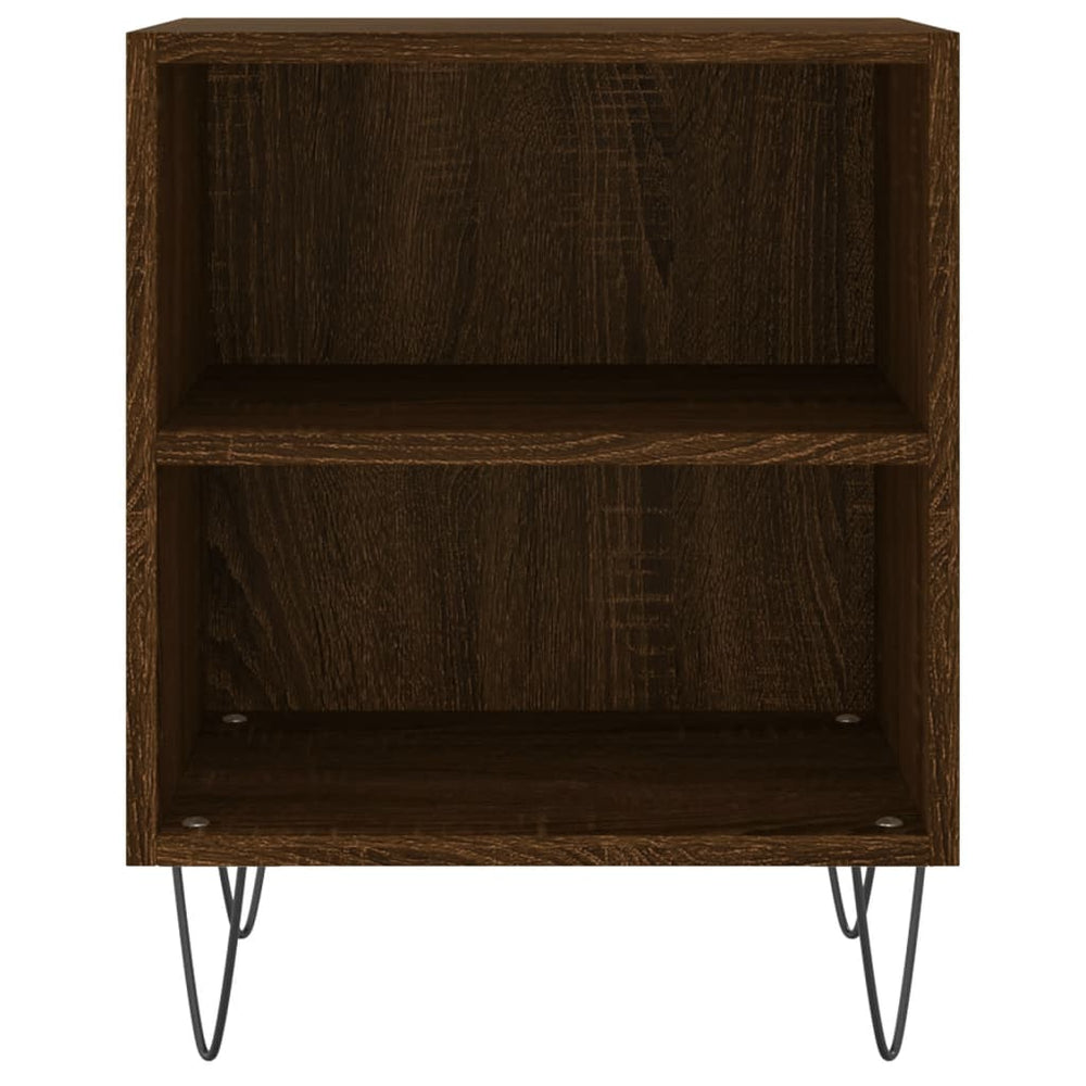 Nachtkastjes 2 st 40x30x50 cm bewerkt hout bruin eikenkleur MeubelReus