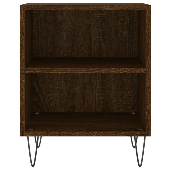 Nachtkastjes 2 st 40x30x50 cm bewerkt hout bruin eikenkleur MeubelReus