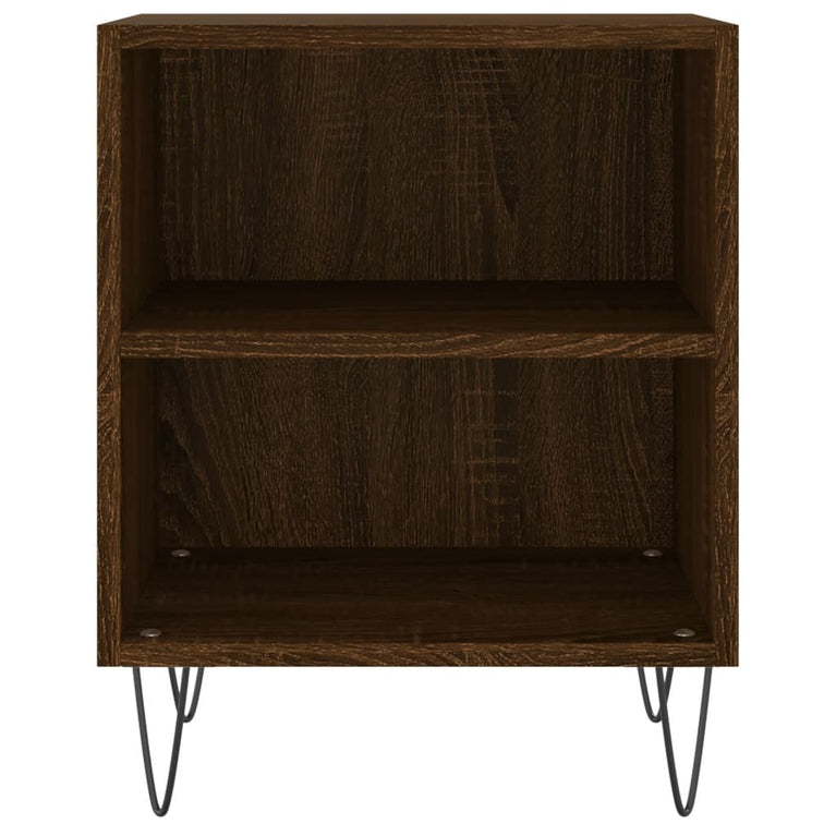 Nachtkastjes 2 st 40x30x50 cm bewerkt hout bruin eikenkleur MeubelReus