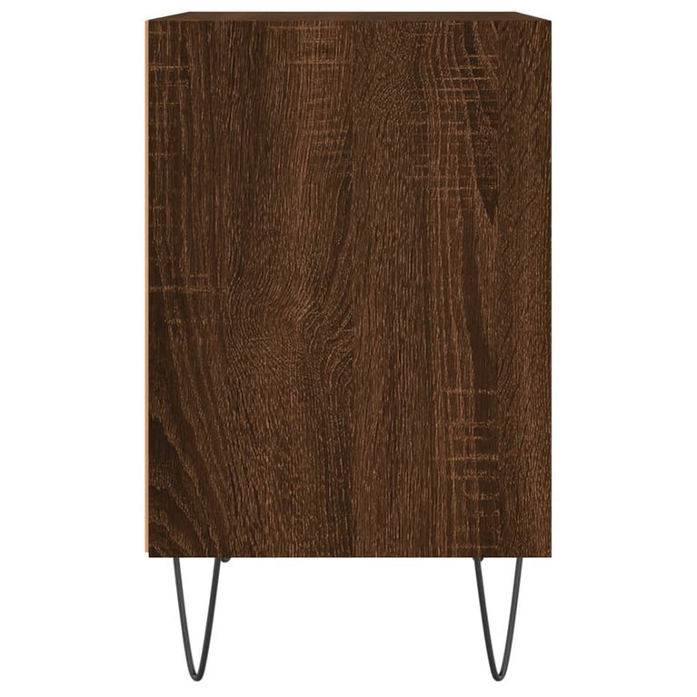 Nachtkastjes 2 st 40x30x50 cm bewerkt hout bruin eikenkleur MeubelReus