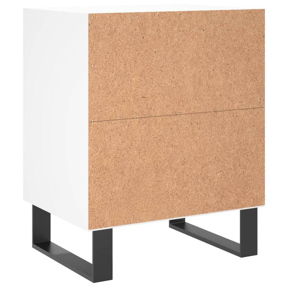 Nachtkastjes 2 st 40x30x50 cm bewerkt hout wit MeubelReus