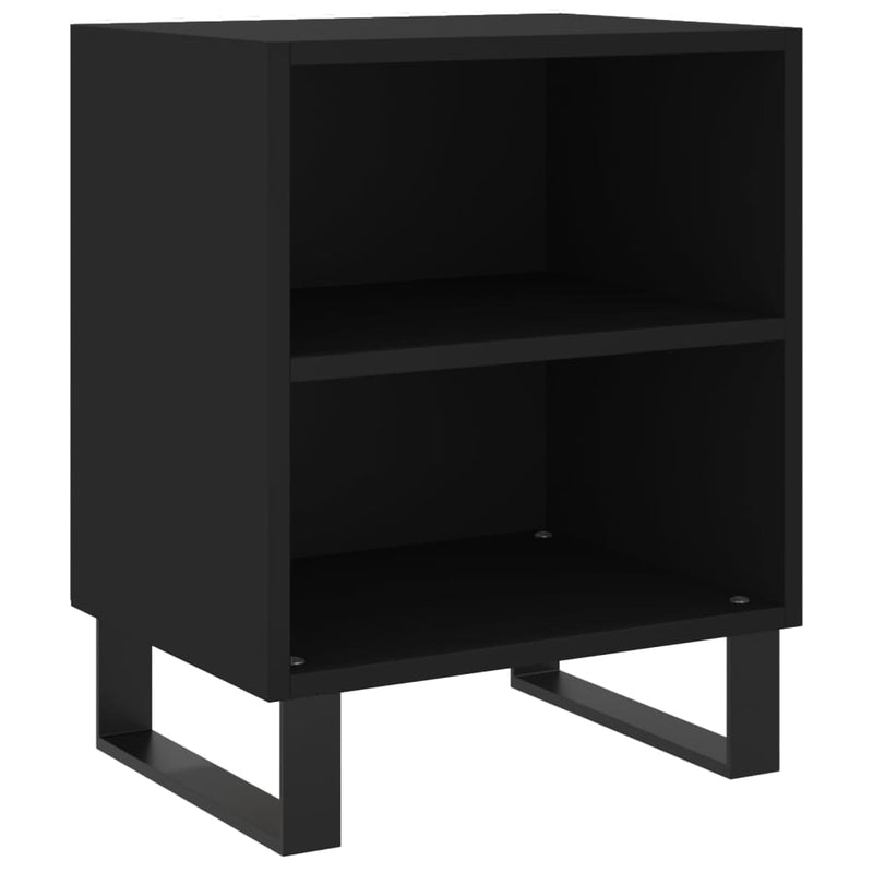 Nachtkastje 40x30x50 cm bewerkt hout zwart MeubelReus