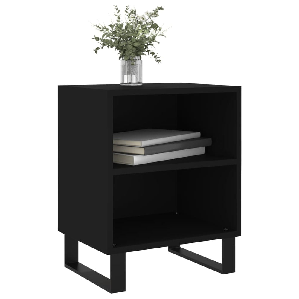 Nachtkastjes 2 st 40x30x50 cm bewerkt hout zwart MeubelReus