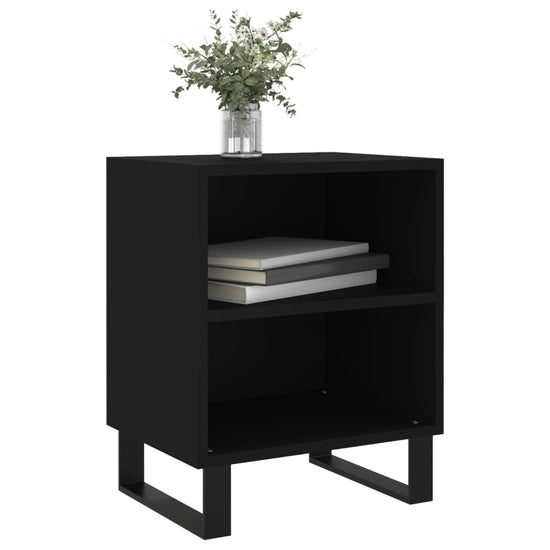 Nachtkastjes 2 st 40x30x50 cm bewerkt hout zwart MeubelReus