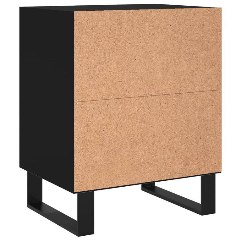 Nachtkastjes 2 st 40x30x50 cm bewerkt hout zwart MeubelReus