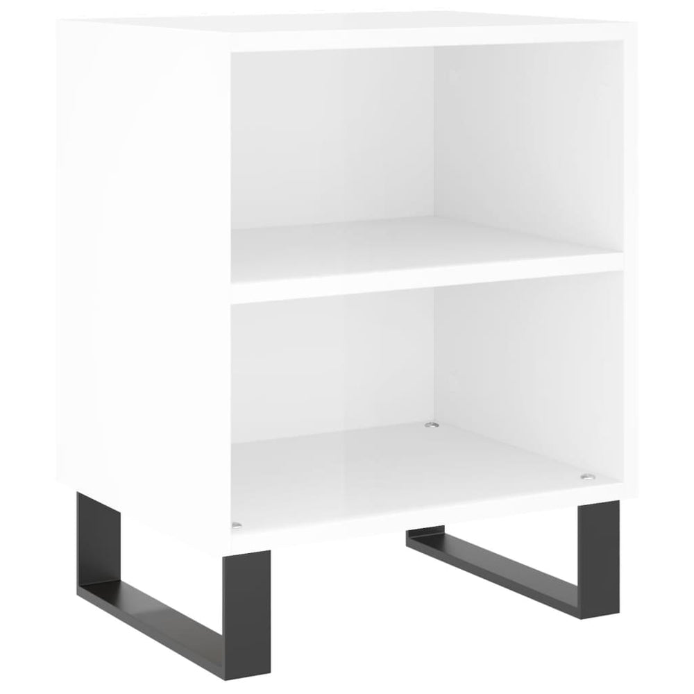 Nachtkastjes 2 st 40x30x50 cm bewerkt hout hoogglans wit MeubelReus