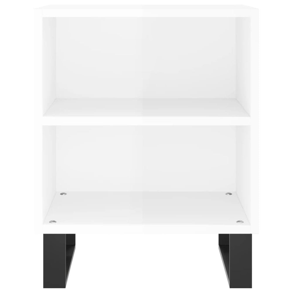 Nachtkastjes 2 st 40x30x50 cm bewerkt hout hoogglans wit MeubelReus