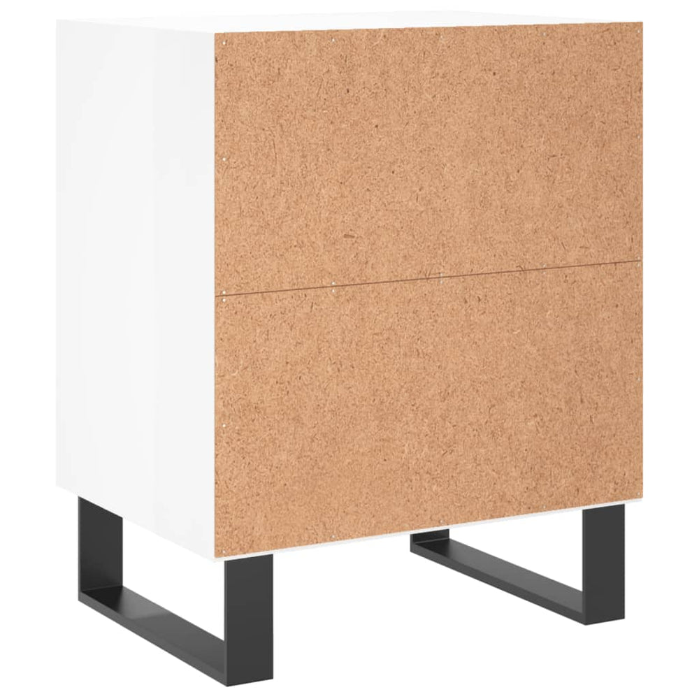 Nachtkastjes 2 st 40x30x50 cm bewerkt hout hoogglans wit MeubelReus