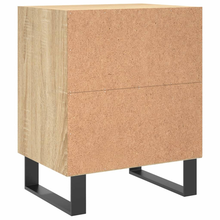 Nachtkastjes 2 st 40x30x50 cm bewerkt hout sonoma eikenkleurig MeubelReus
