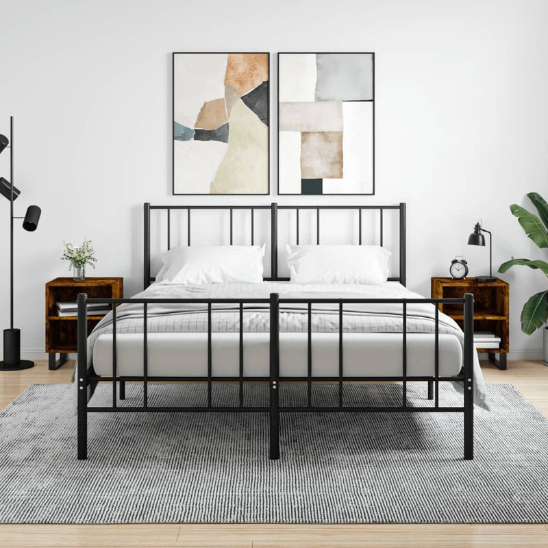 Nachtkastjes 2 st 40x30x50 cm bewerkt hout gerookt eikenkleurig MeubelReus