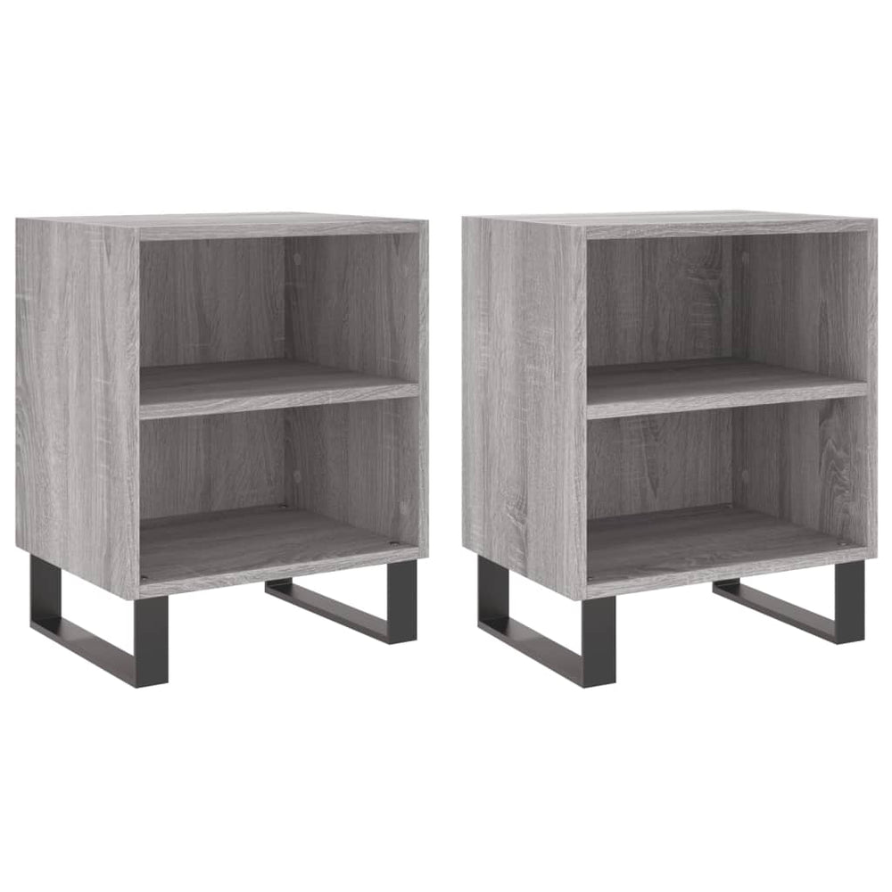 Nachtkastjes 2 st 40x30x50 cm bewerkt hout grijs sonoma eiken MeubelReus