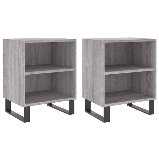 Nachtkastjes 2 st 40x30x50 cm bewerkt hout grijs sonoma eiken MeubelReus