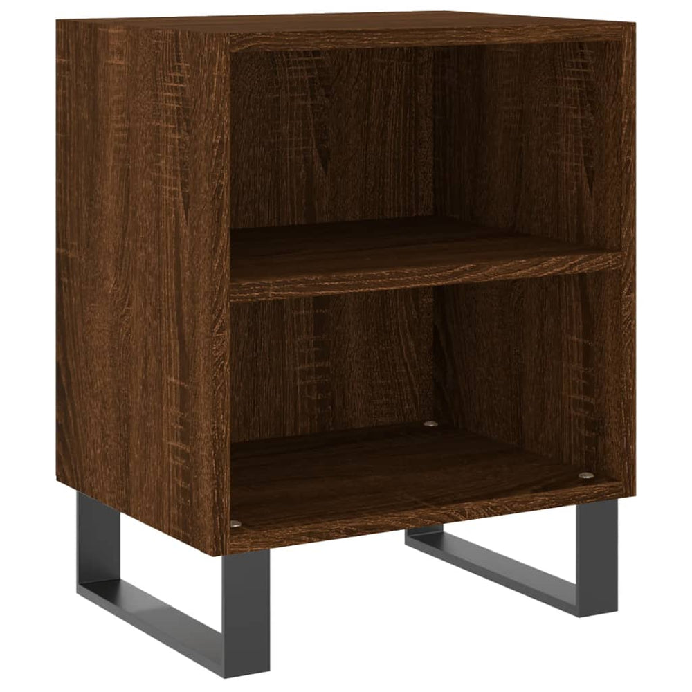 Nachtkastje 40x30x50 cm bewerkt hout bruin eikenkleur MeubelReus