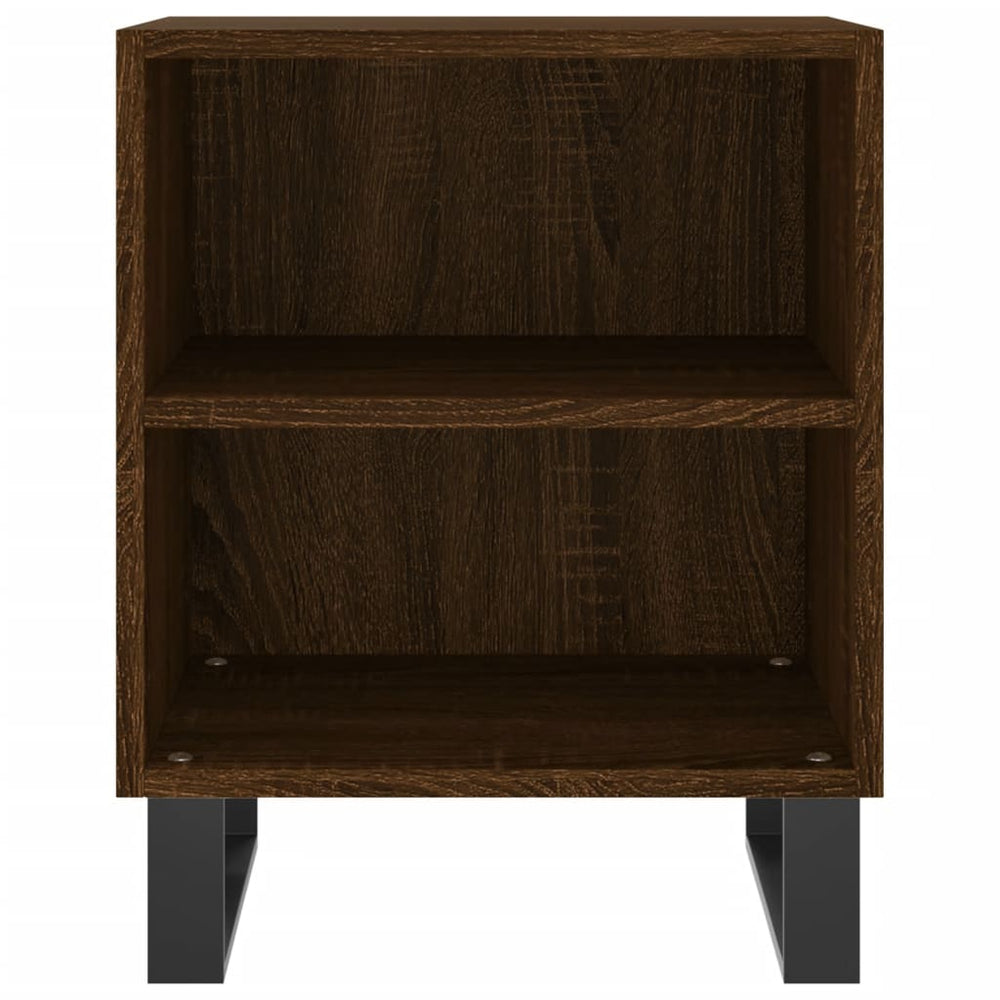 Nachtkastje 40x30x50 cm bewerkt hout bruin eikenkleur MeubelReus