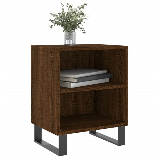 Nachtkastjes 2 st 40x30x50 cm bewerkt hout bruin eikenkleur MeubelReus