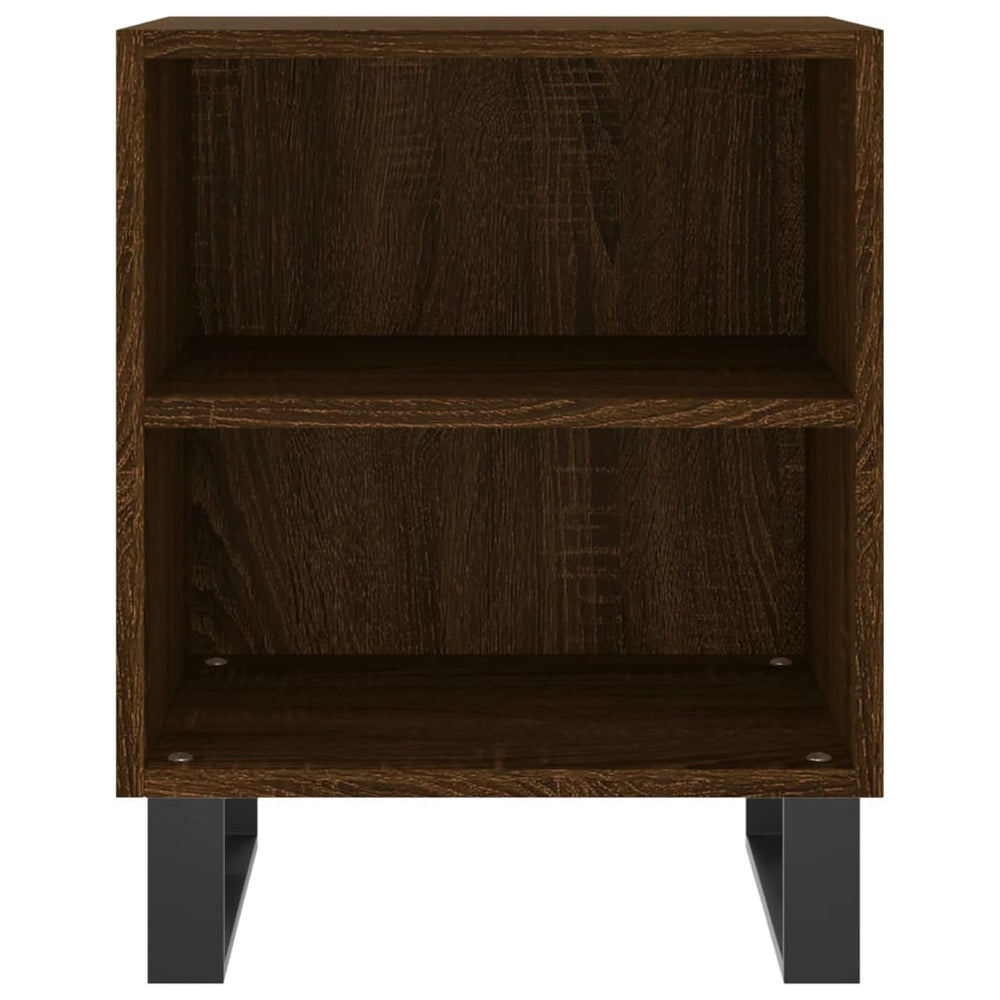 Nachtkastjes 2 st 40x30x50 cm bewerkt hout bruin eikenkleur MeubelReus