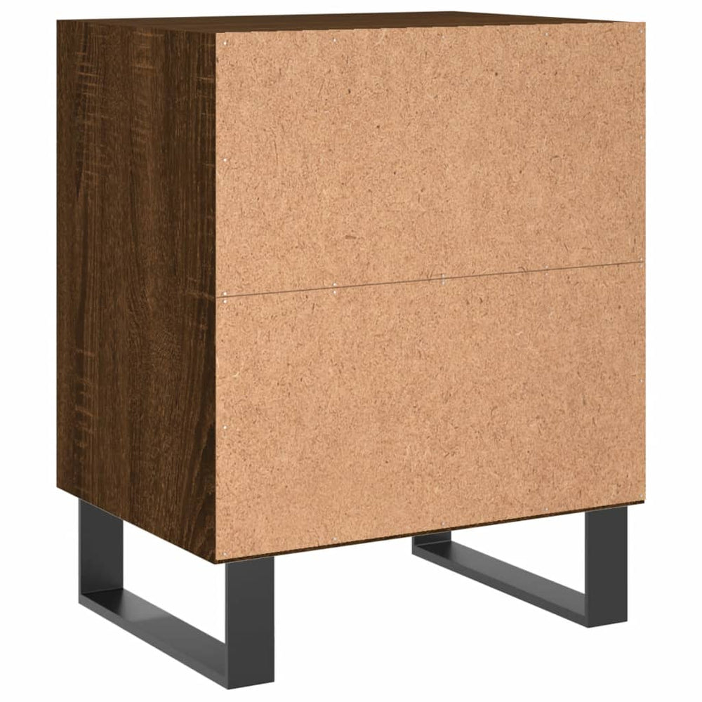 Nachtkastjes 2 st 40x30x50 cm bewerkt hout bruin eikenkleur MeubelReus