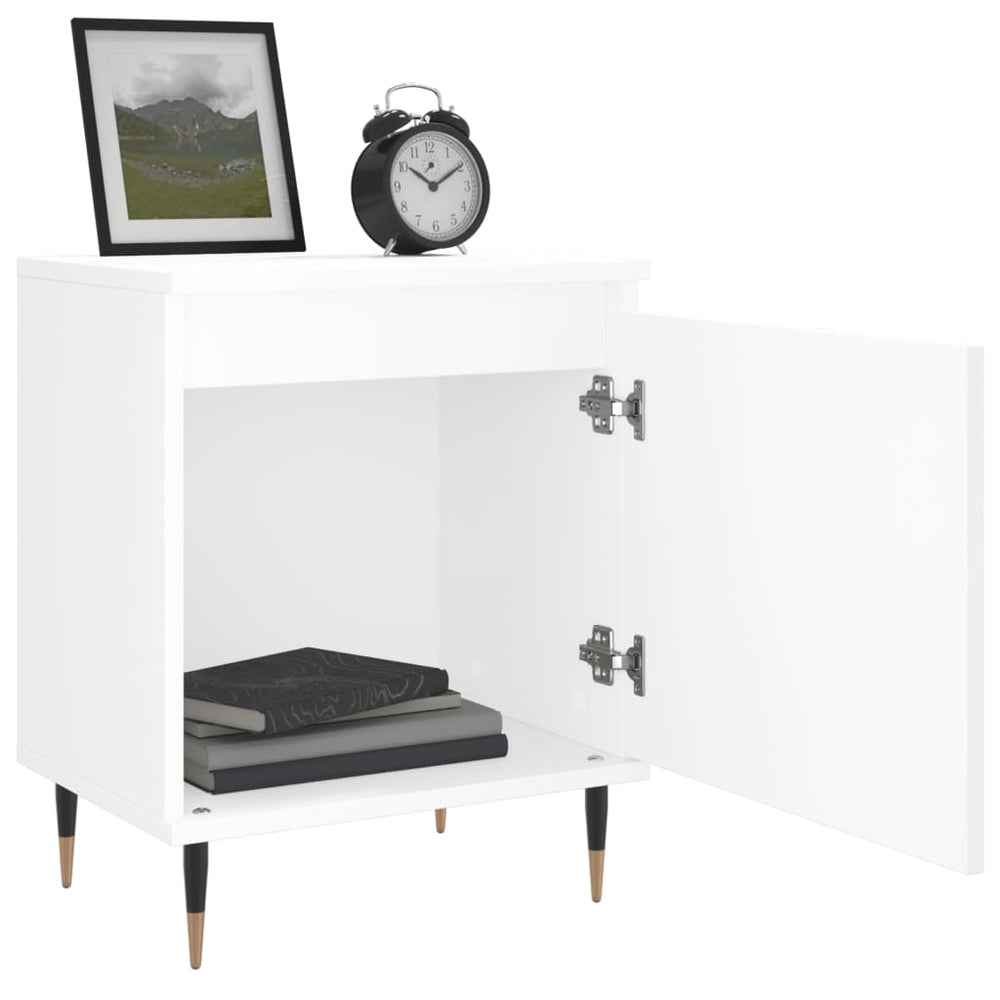 Nachtkastjes 2 st 40x30x50 cm bewerkt hout wit MeubelReus