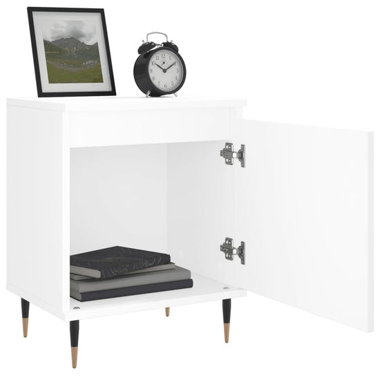 Nachtkastjes 2 st 40x30x50 cm bewerkt hout wit MeubelReus
