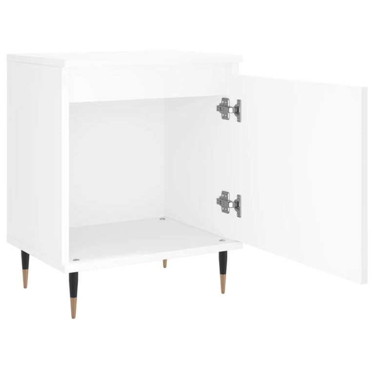 Nachtkastjes 2 st 40x30x50 cm bewerkt hout wit MeubelReus