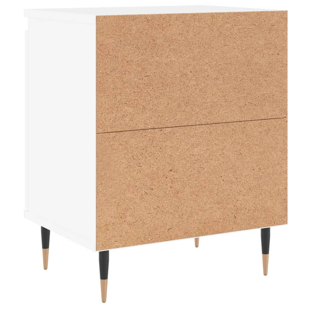 Nachtkastjes 2 st 40x30x50 cm bewerkt hout wit MeubelReus