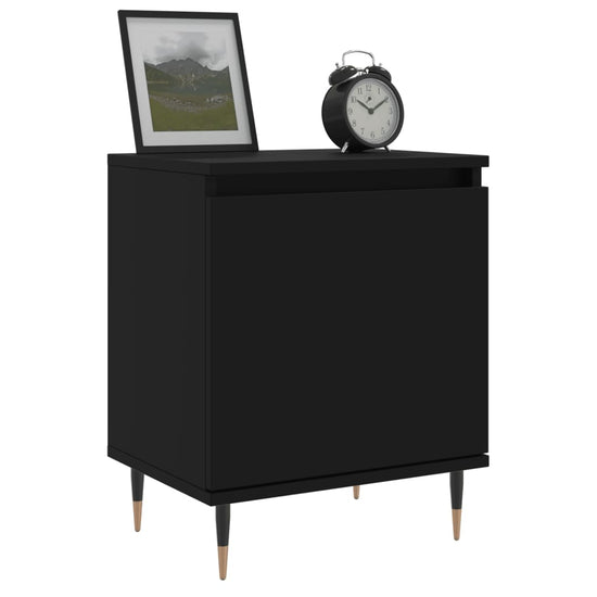 Nachtkastjes 2 st 40x30x50 cm bewerkt hout zwart MeubelReus