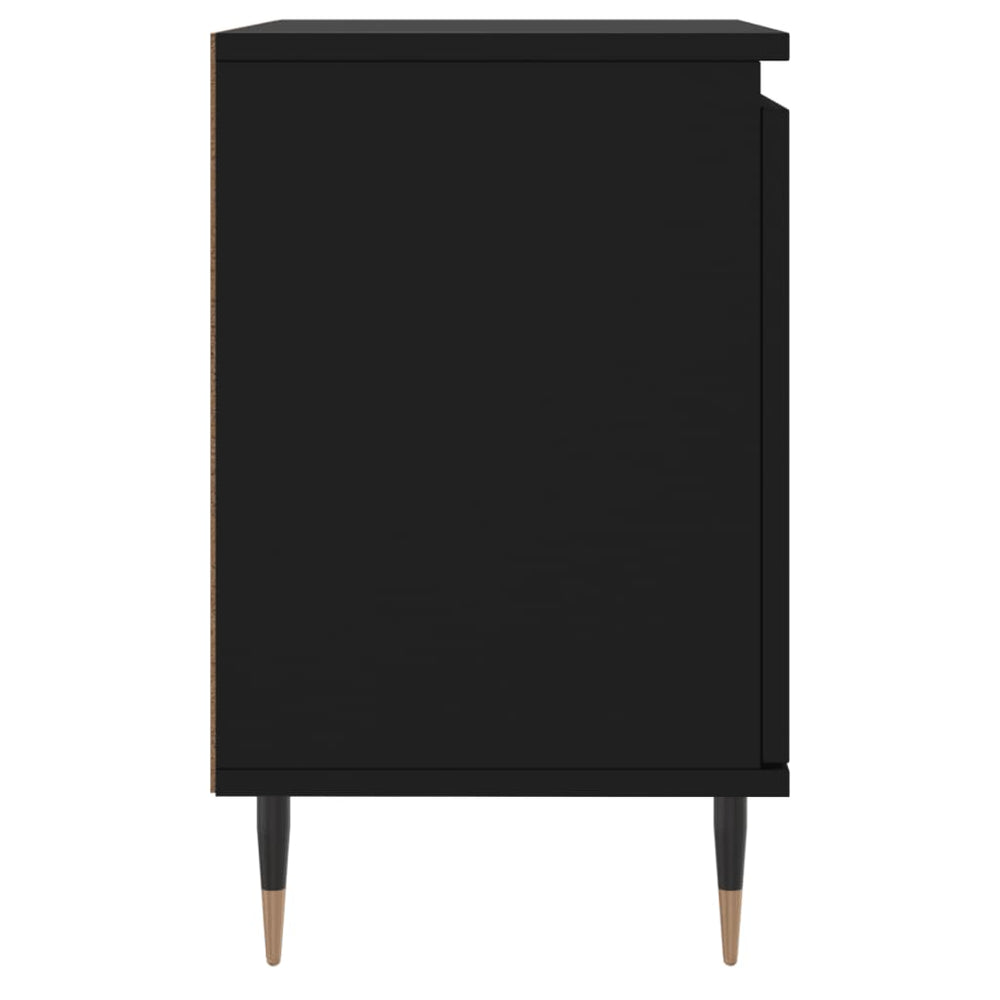 Nachtkastjes 2 st 40x30x50 cm bewerkt hout zwart MeubelReus