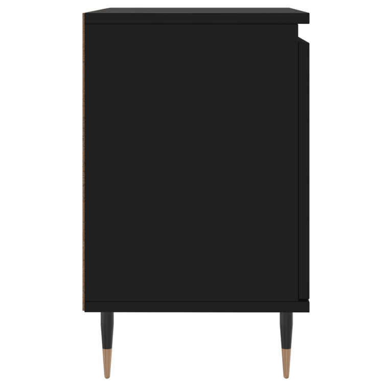 Nachtkastjes 2 st 40x30x50 cm bewerkt hout zwart MeubelReus