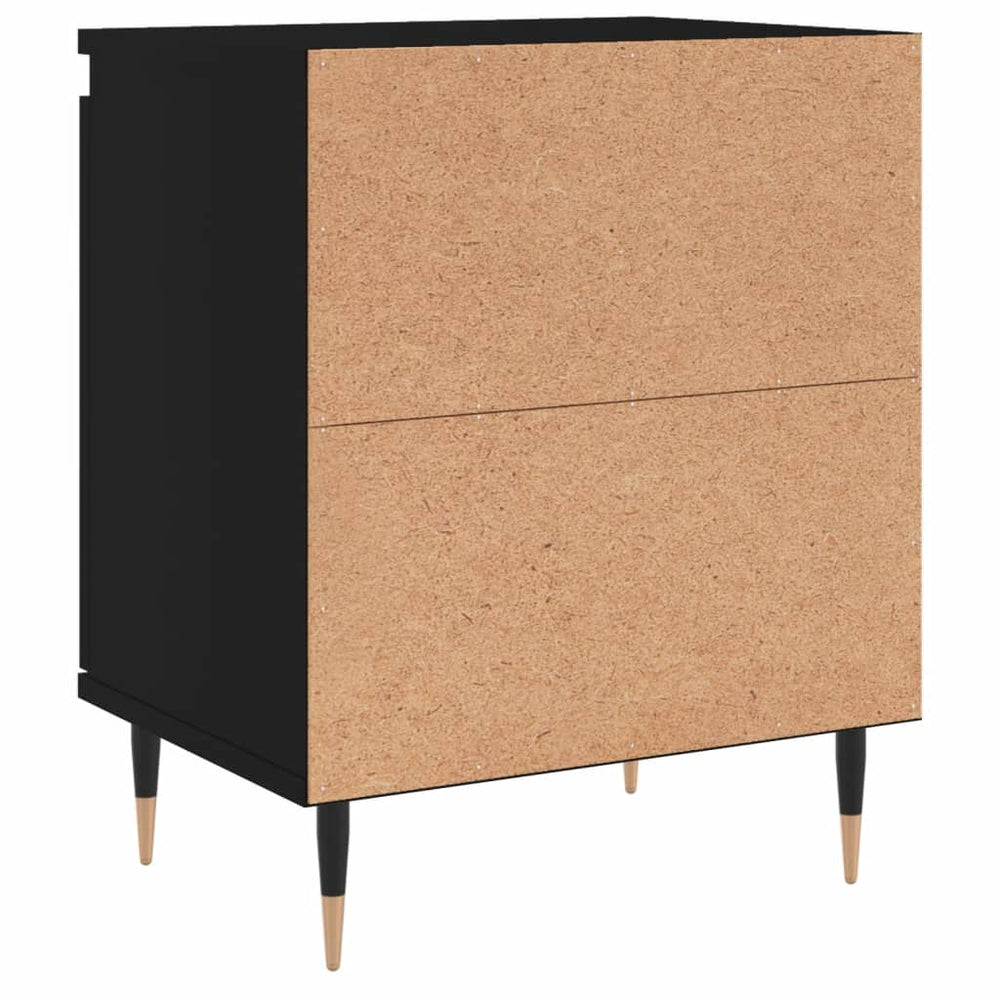 Nachtkastjes 2 st 40x30x50 cm bewerkt hout zwart MeubelReus