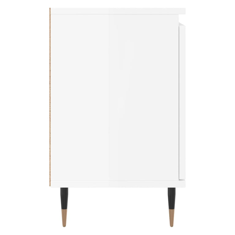 Nachtkastjes 2 st 40x30x50 cm bewerkt hout hoogglans wit MeubelReus