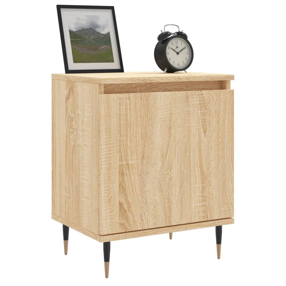 Nachtkastjes 2 st 40x30x50 cm bewerkt hout sonoma eikenkleurig MeubelReus