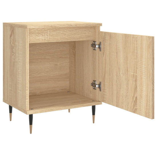 Nachtkastjes 2 st 40x30x50 cm bewerkt hout sonoma eikenkleurig MeubelReus