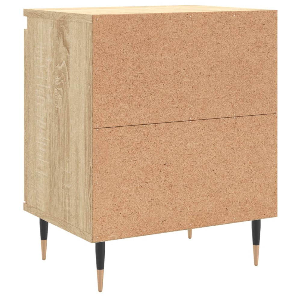 Nachtkastjes 2 st 40x30x50 cm bewerkt hout sonoma eikenkleurig MeubelReus