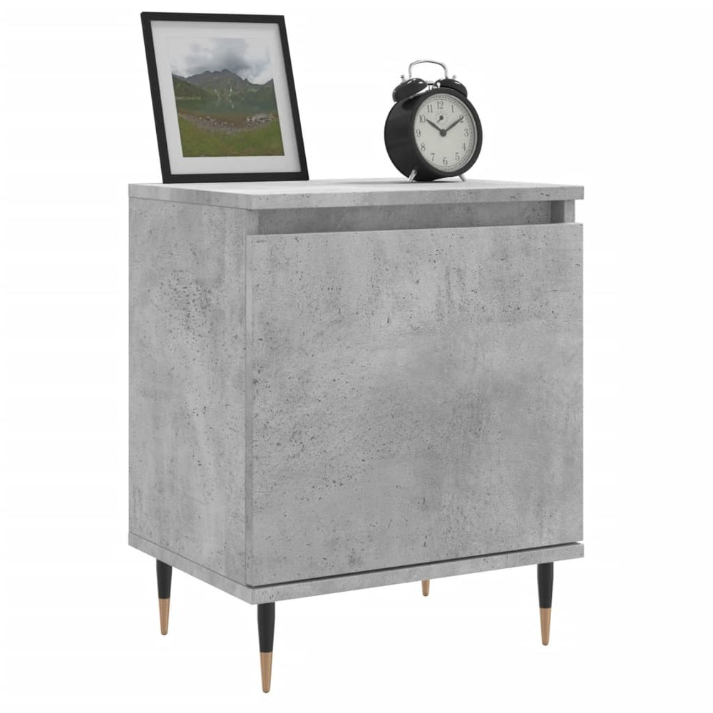 Nachtkastjes 2 st 40x30x50 cm bewerkt hout betongrijs MeubelReus