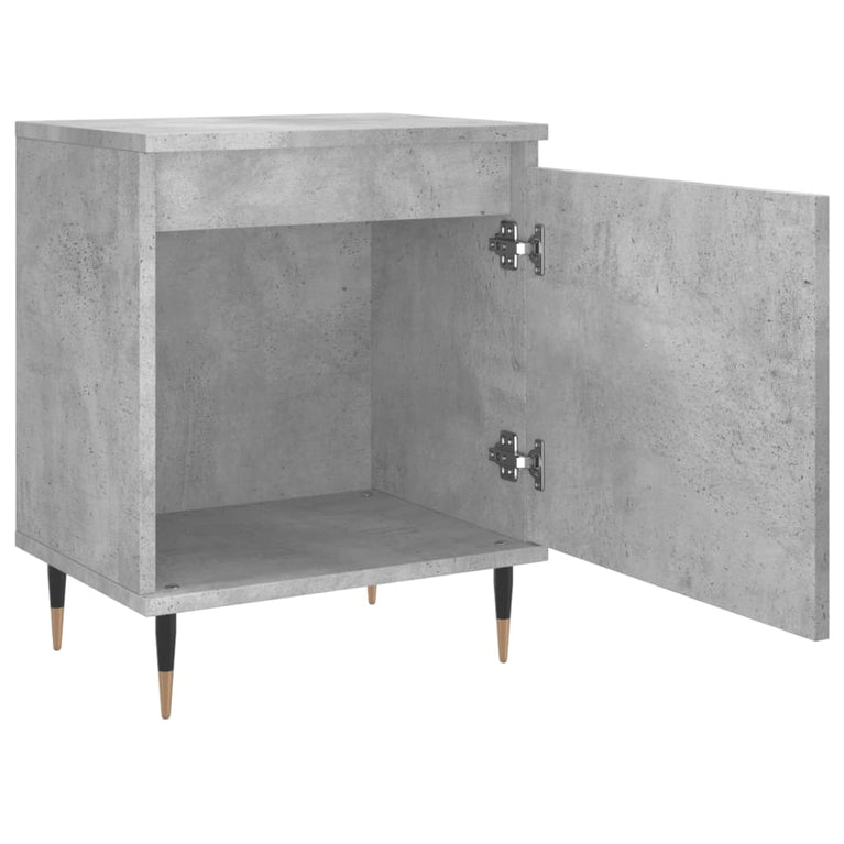 Nachtkastjes 2 st 40x30x50 cm bewerkt hout betongrijs MeubelReus