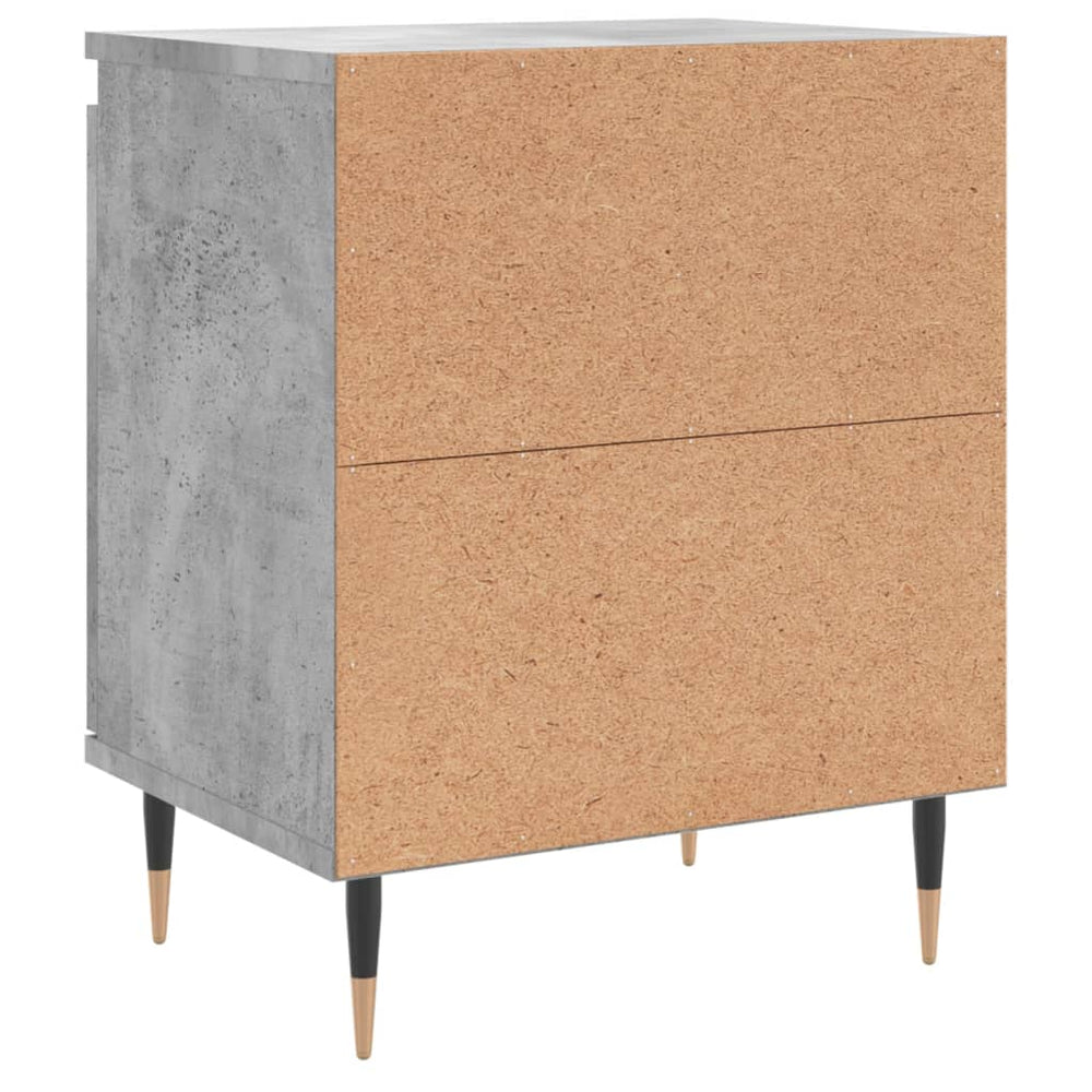 Nachtkastjes 2 st 40x30x50 cm bewerkt hout betongrijs MeubelReus