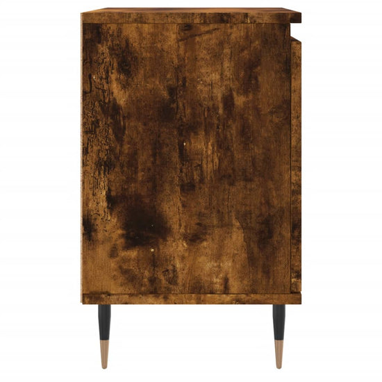 Nachtkastje 40x30x50 cm bewerkt hout gerookt eikenkleurig MeubelReus