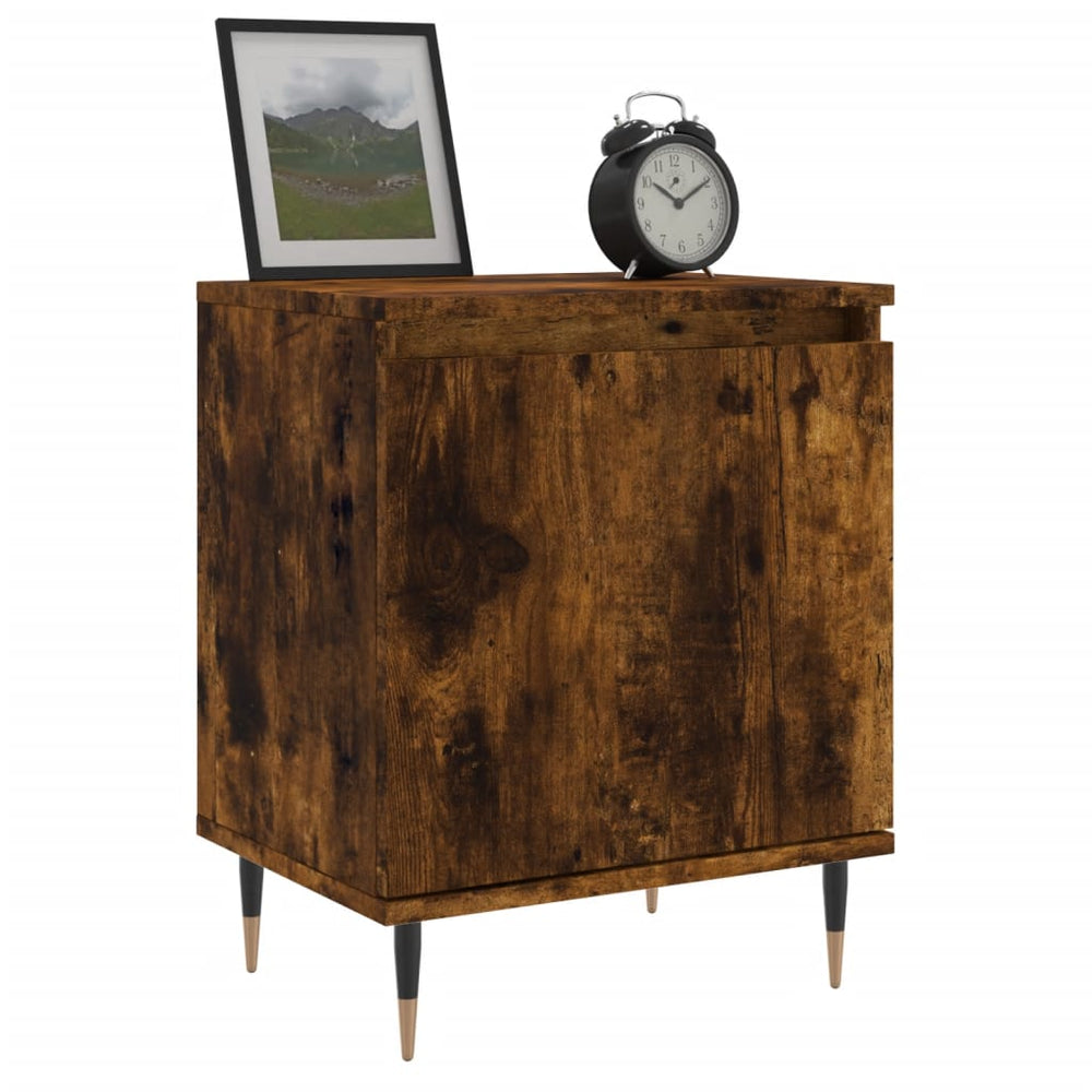 Nachtkastjes 2 st 40x30x50 cm bewerkt hout gerookt eikenkleurig MeubelReus