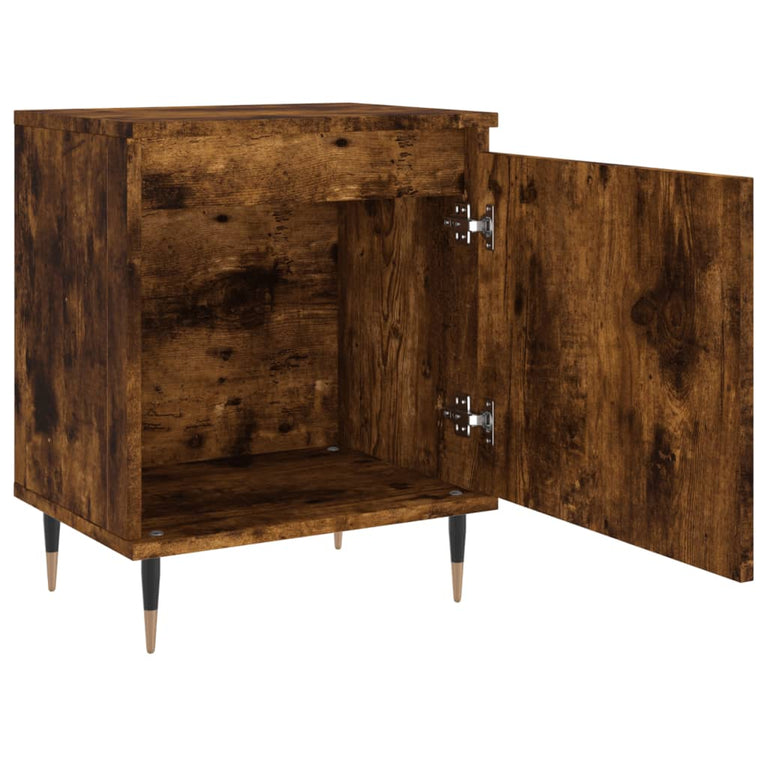 Nachtkastjes 2 st 40x30x50 cm bewerkt hout gerookt eikenkleurig MeubelReus