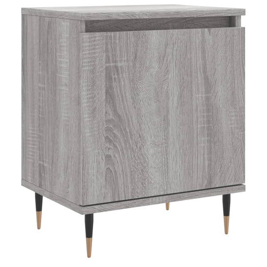 Nachtkastje 40x30x50 cm bewerkt hout grijs sonoma eikenkleurig MeubelReus