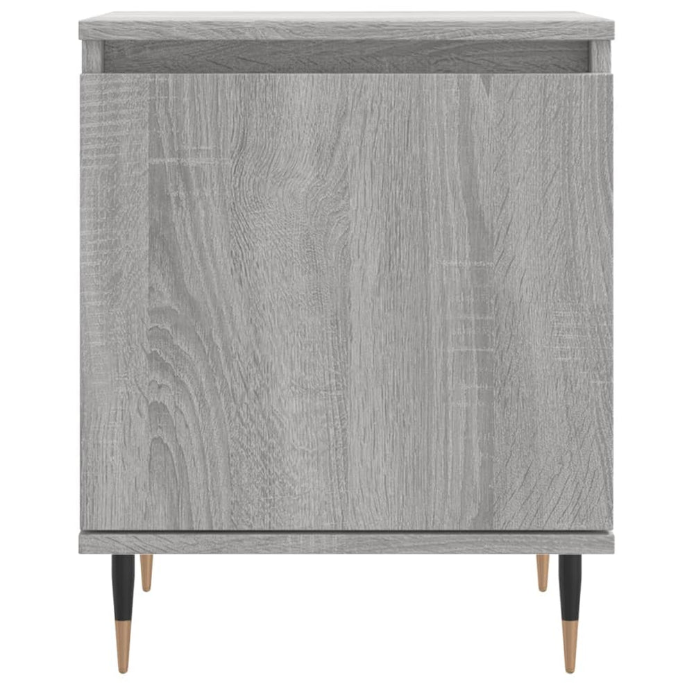 Nachtkastje 40x30x50 cm bewerkt hout grijs sonoma eikenkleurig MeubelReus