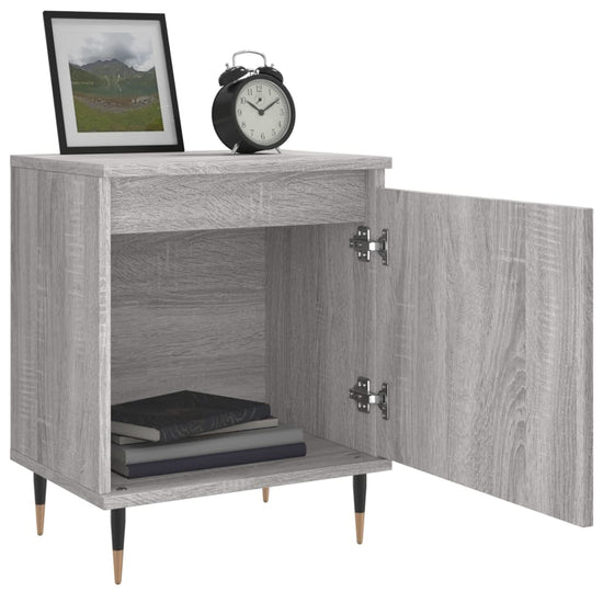 Nachtkastjes 2 st 40x30x50 cm bewerkt hout grijs sonoma eiken MeubelReus