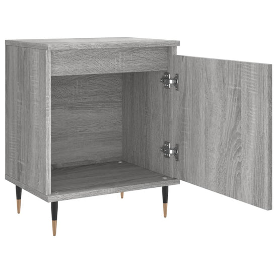 Nachtkastjes 2 st 40x30x50 cm bewerkt hout grijs sonoma eiken MeubelReus