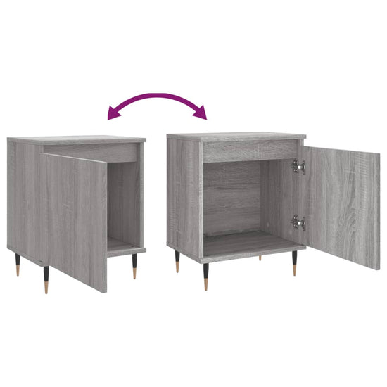 Nachtkastjes 2 st 40x30x50 cm bewerkt hout grijs sonoma eiken MeubelReus