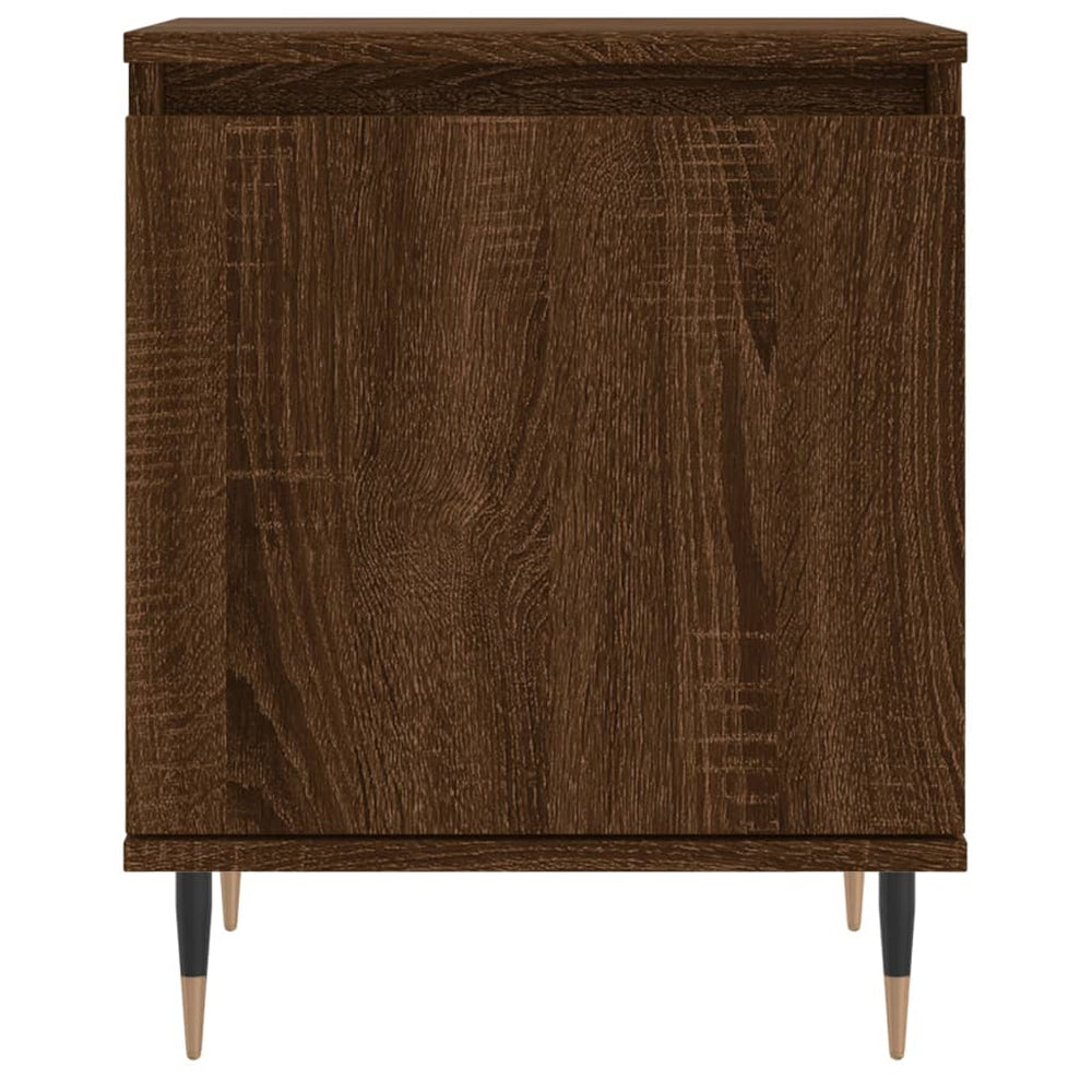 Nachtkastje 40x30x50 cm bewerkt hout bruin eikenkleur MeubelReus