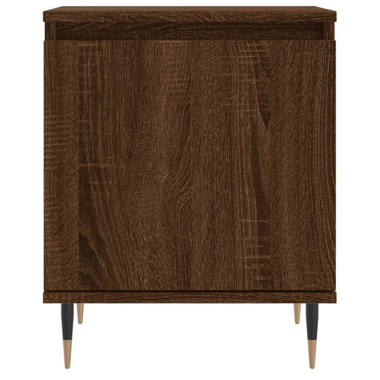 Nachtkastje 40x30x50 cm bewerkt hout bruin eikenkleur MeubelReus