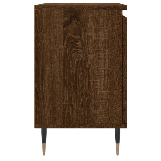 Nachtkastje 40x30x50 cm bewerkt hout bruin eikenkleur MeubelReus