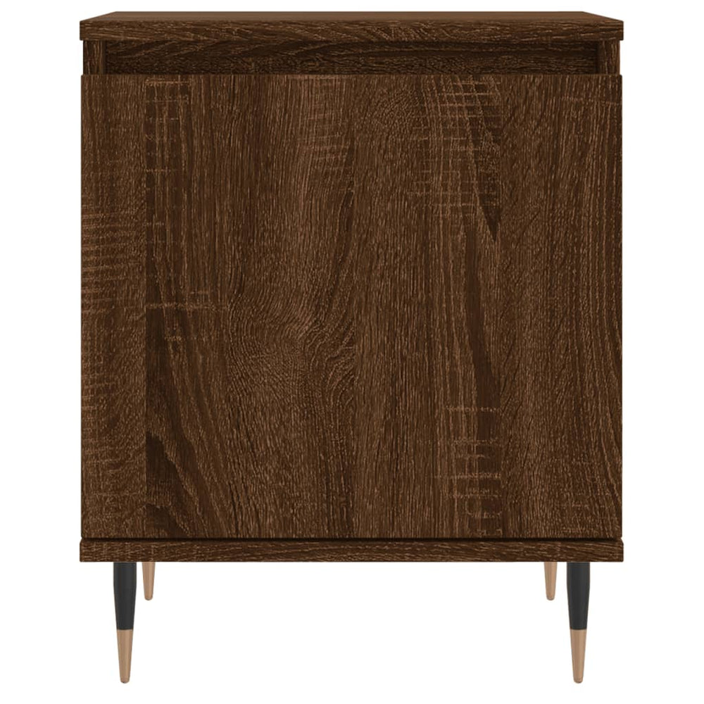 Nachtkastjes 2 st 40x30x50 cm bewerkt hout bruin eikenkleur MeubelReus